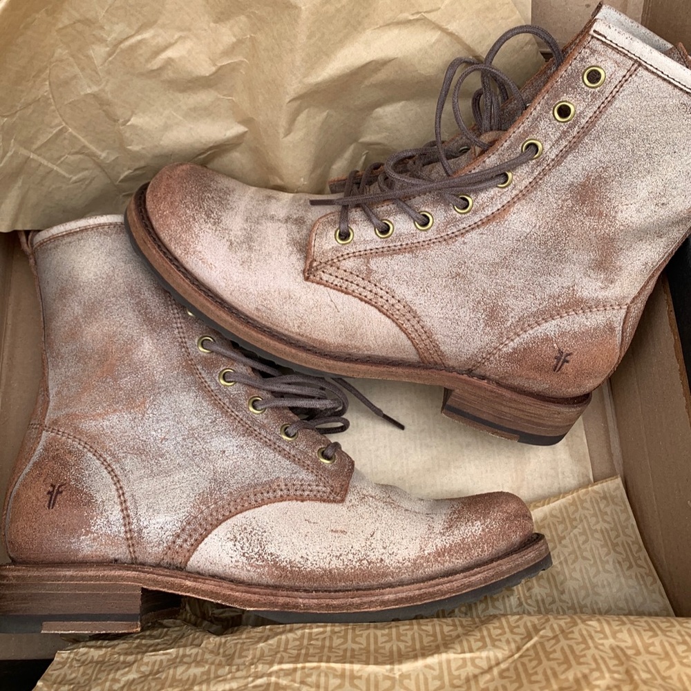 Frye Leather Lace-up Boots—Veronica Style—Size 8